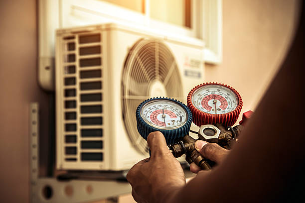 Professional Ductwork Repair technician working in Bullard, TX